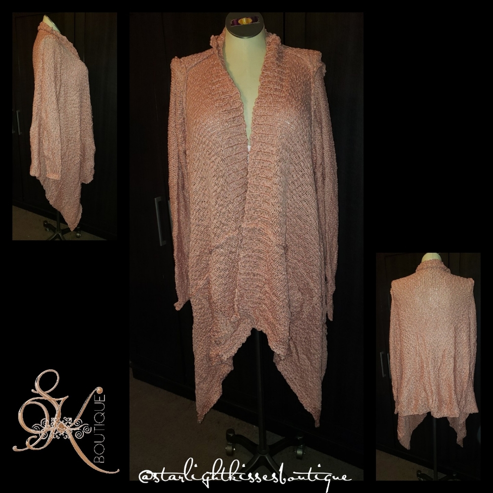 Reverse Seam Draped Cardigan